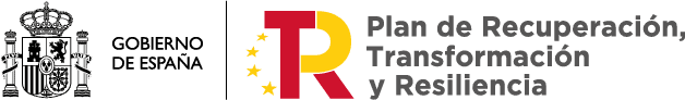 Logotipo Gobierno de España y Plan de Recuperación, Transformación y Resiliencia